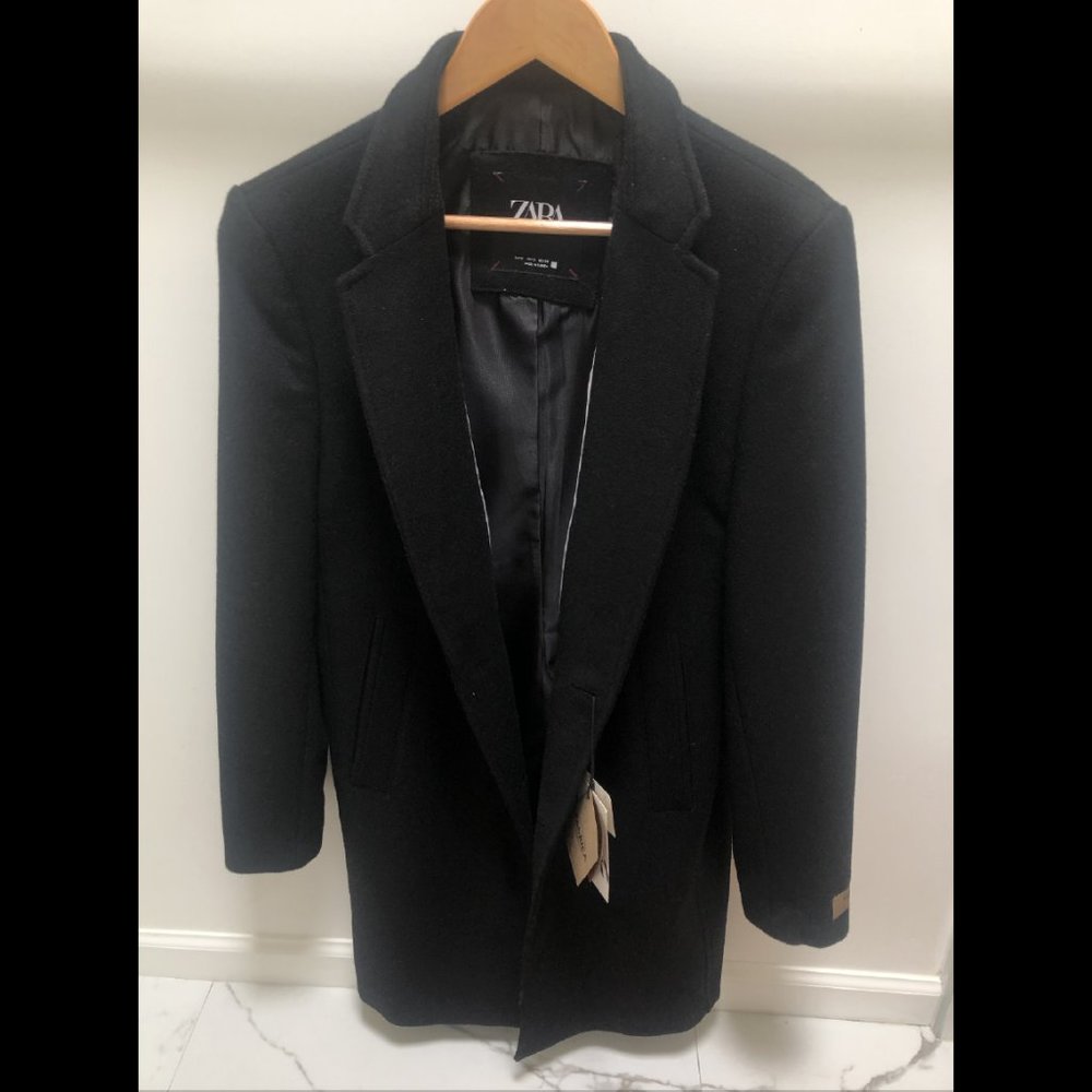 Zara Overcoat - Black (NEW)